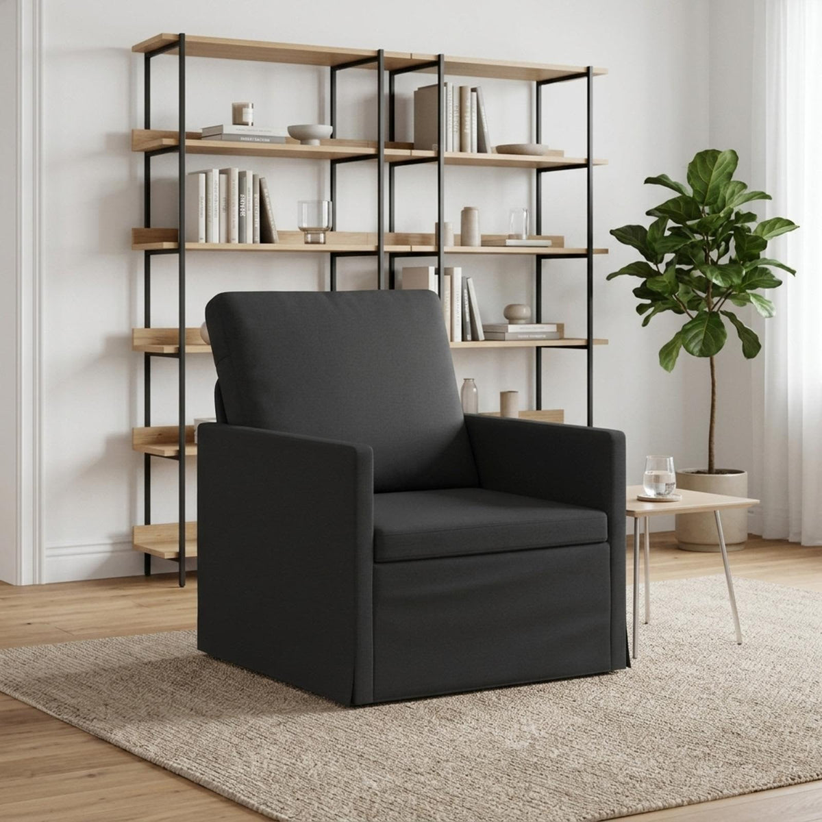 Fauteuil Zwart 70 x 81 x 82 cm Stof is nu te koop bij PeponiXL, paradijselijk wonen!