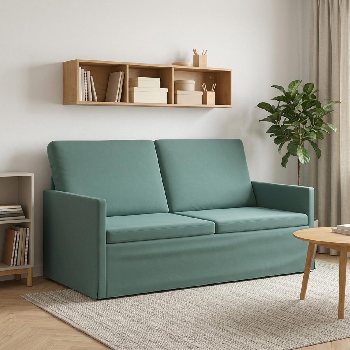 vidaXL 2-zits bank Zeegroen 150 x 81 x 82 cm fluweel