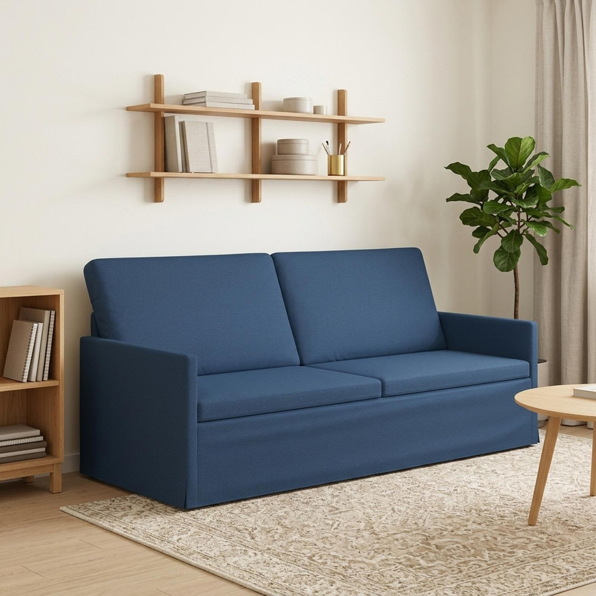 3-zits bank Blauw 190 x 81 x 82 cm Stof is nu te koop bij PeponiXL, paradijselijk wonen!