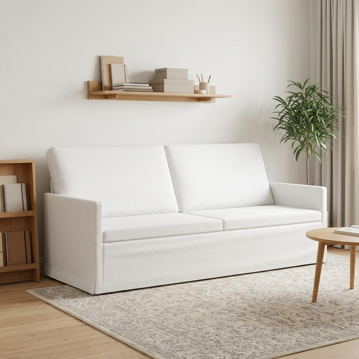 3-zits bank Wit 190 x 81 x 82 cm Stof is nu te koop bij PeponiXL, paradijselijk wonen!