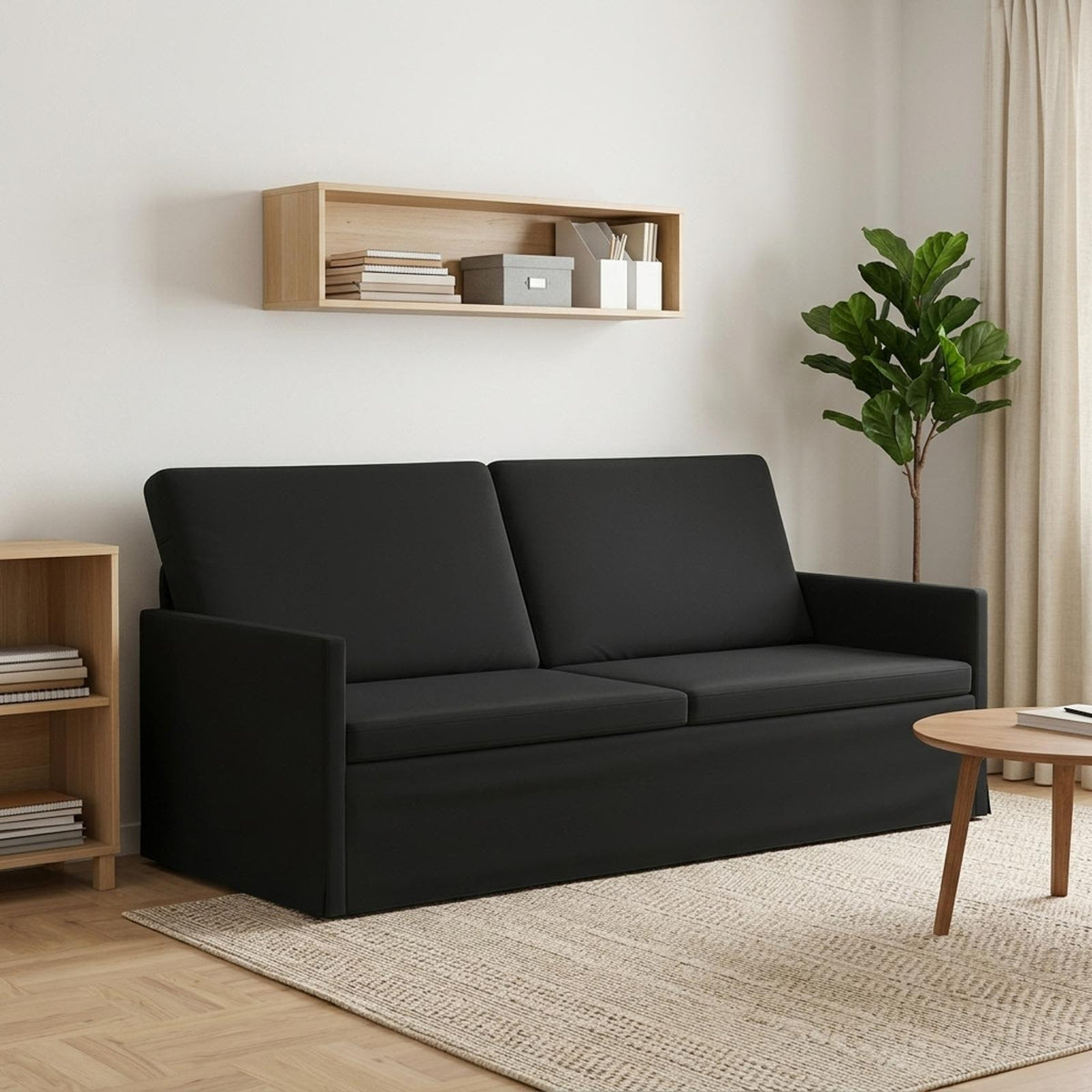 3-zits bank Zwart 190 x 81 x 82 cm fluweel is nu te koop bij PeponiXL, paradijselijk wonen!