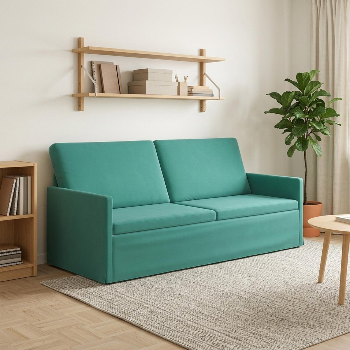 3-zits bank Turquoise 190 x 81 x 82 cm fluweel is nu te koop bij PeponiXL, paradijselijk wonen!
