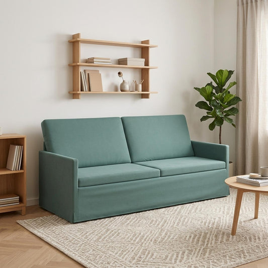 3-zits bank Zeegroen 190 x 81 x 82 cm fluweel is nu te koop bij PeponiXL, paradijselijk wonen!