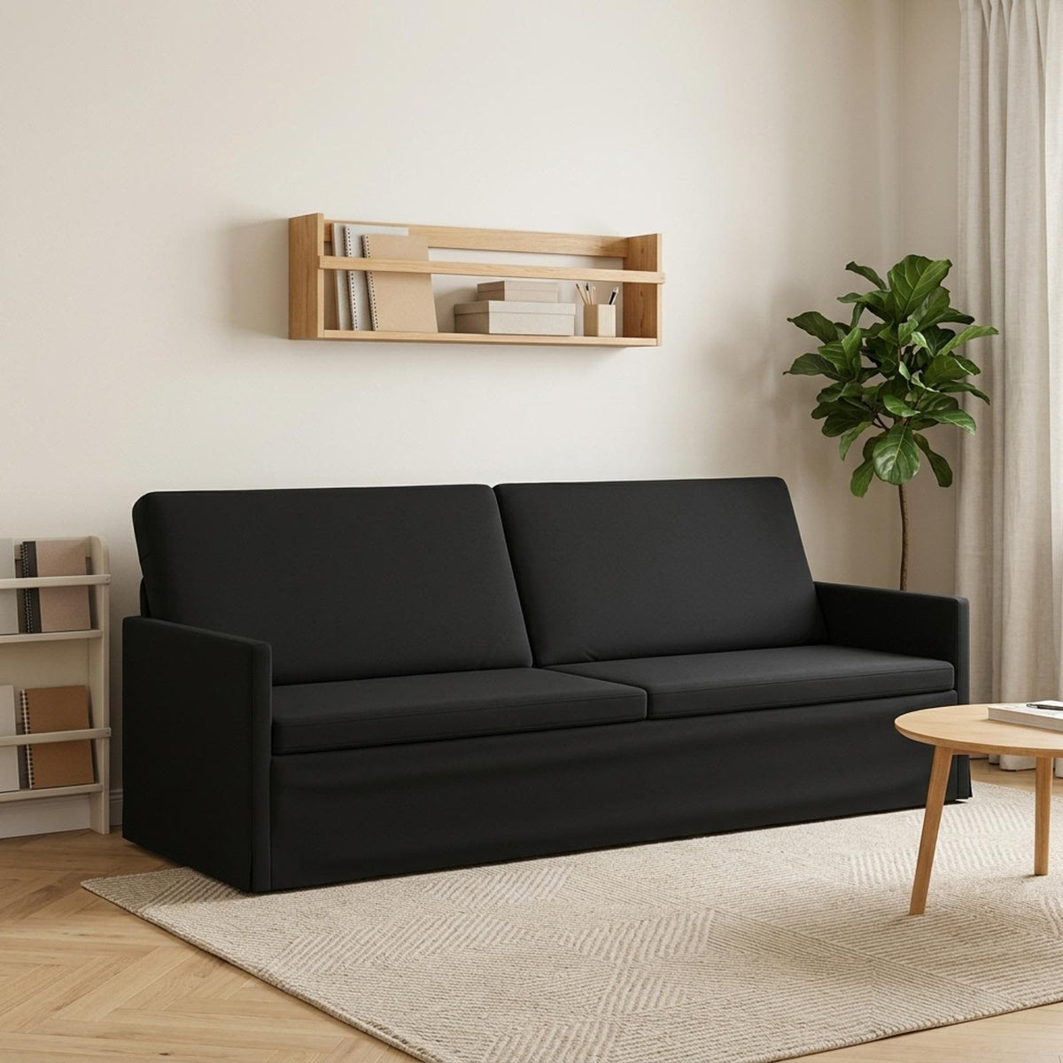3-zits bank Zwart 220 x 81 x 82 cm fluweel is nu te koop bij PeponiXL, paradijselijk wonen!