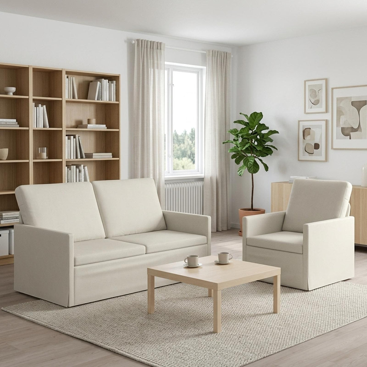 Bankstel 2 pcs Crèmekleurig fluweel is nu te koop bij PeponiXL, paradijselijk wonen!