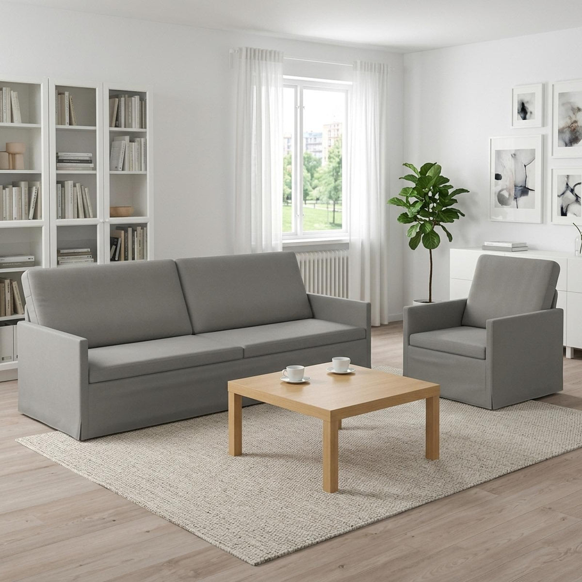Bankstel 2 pcs Lichtgrijs fluweel is nu te koop bij PeponiXL, paradijselijk wonen!