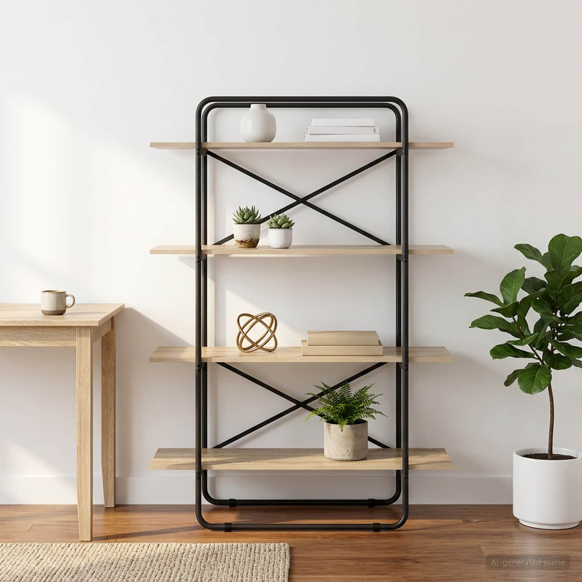 Boekenrek 4-laags 100 x 35 x 140 cm PB Sonoma Eiken is nu te koop bij PeponiXL, paradijselijk wonen!