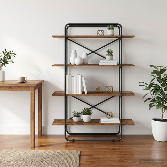 Boekenrek 4-laags 100 x 35 x 140 cm PB Eikenhout is nu te koop bij PeponiXL, paradijselijk wonen!