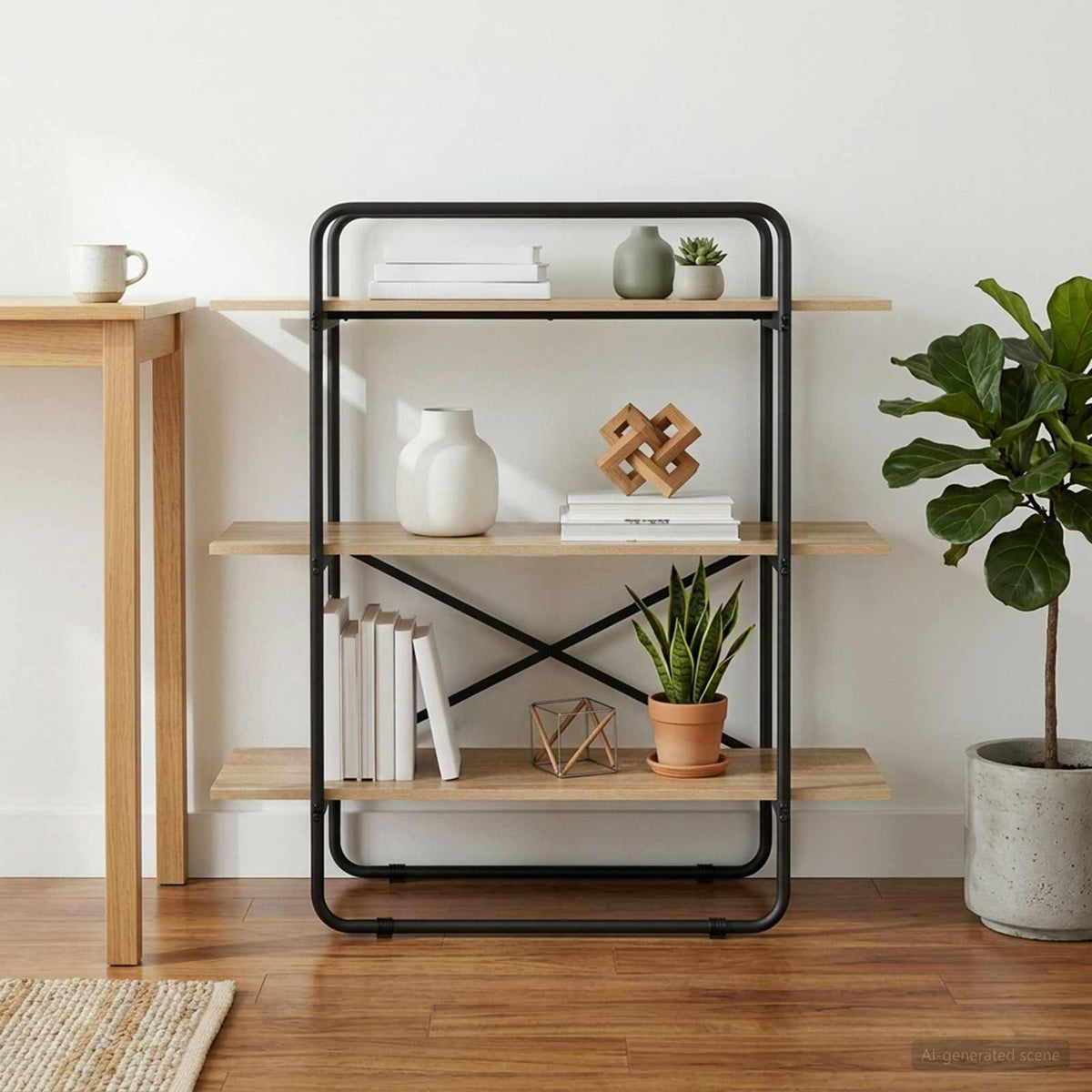 Boekenrek 3-laags 100 x 35 x 105 cm PB Sonoma Eiken is nu te koop bij PeponiXL, paradijselijk wonen!