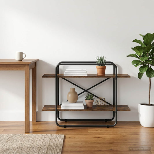 Boekenrek 2-laags 100 x 35 x 70 cm PB Gerookt eiken is nu te koop bij PeponiXL, paradijselijk wonen!