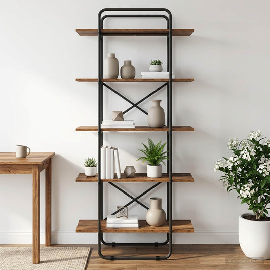 Boekenrek 5-laags 80 x 35 x 175,5 cm PB Eikenhout is nu te koop bij PeponiXL, paradijselijk wonen!