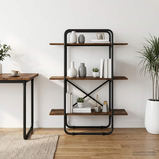 Boekenrek 3-laags 80 x 35 x 105 cm PB Gerookt eiken is nu te koop bij PeponiXL, paradijselijk wonen!