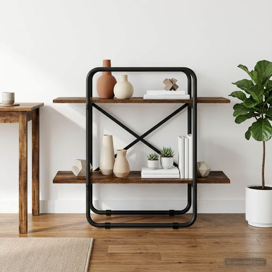 Boekenrek 2-laags 80 x 35 x 70 cm PB Gerookt eiken is nu te koop bij PeponiXL, paradijselijk wonen!
