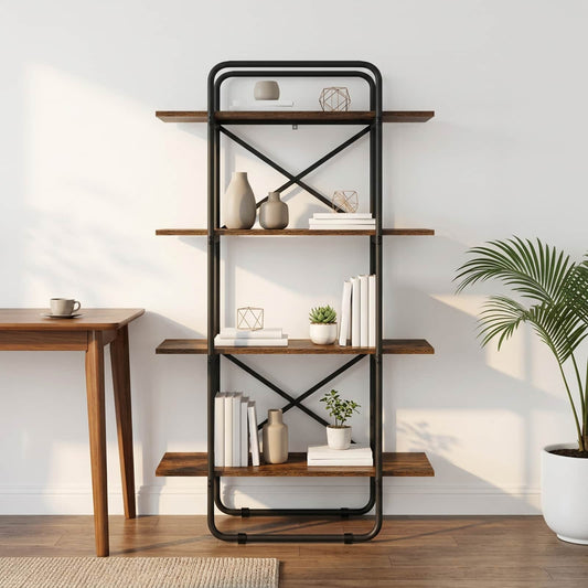 Boekenrek 4-laags 60 x 35 x 140 cm PB Gerookt eiken is nu te koop bij PeponiXL, paradijselijk wonen!