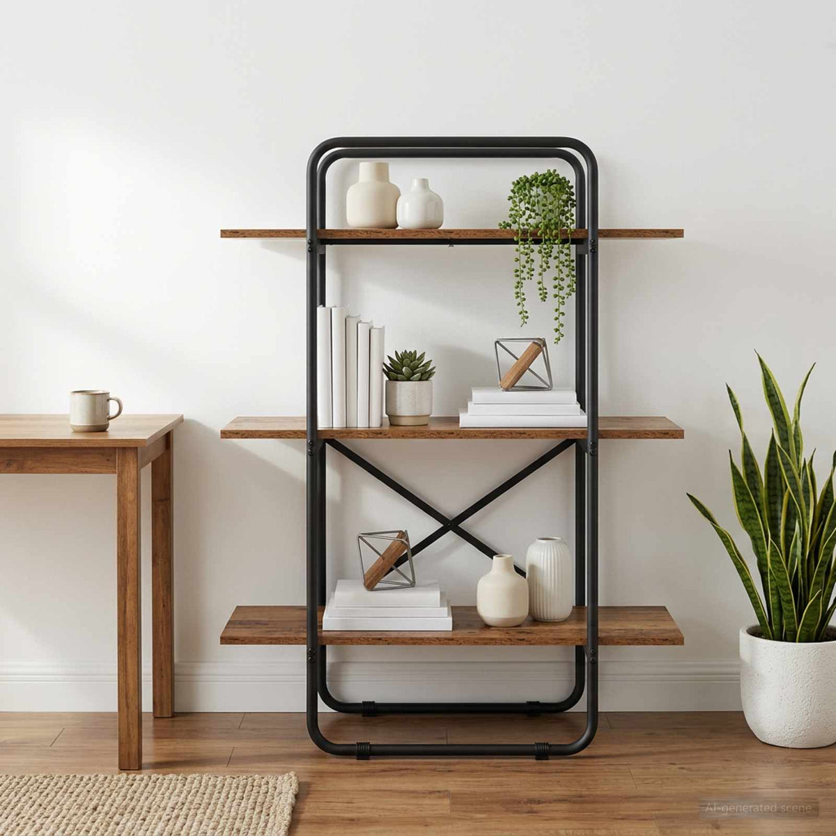 Boekenrek 3-laags 60 x 35 x 105 cm PB Eikenhout is nu te koop bij PeponiXL, paradijselijk wonen!