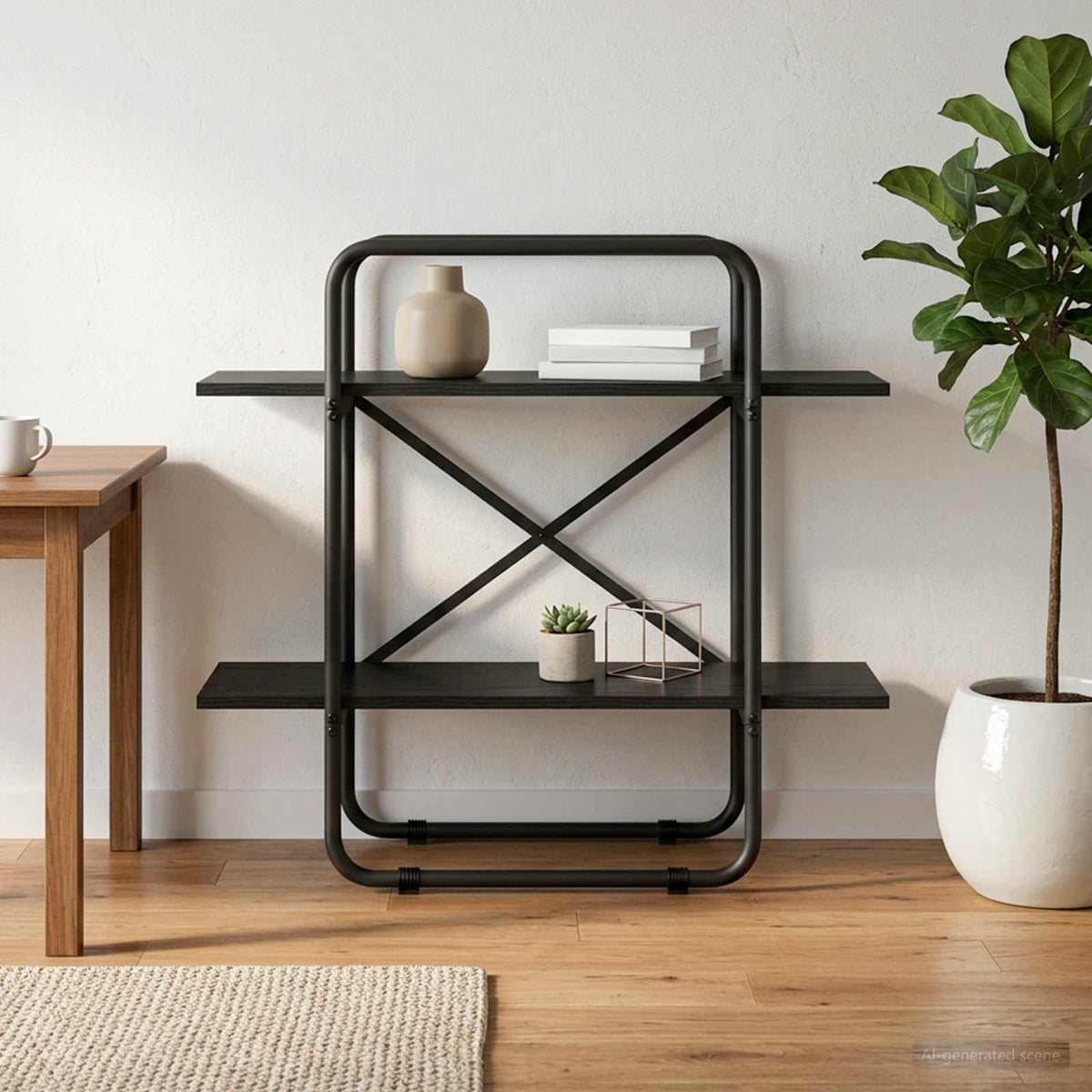 Boekenrek 2-laags 60 x 35 x 70 cm PB Zwart eiken is nu te koop bij PeponiXL, paradijselijk wonen!