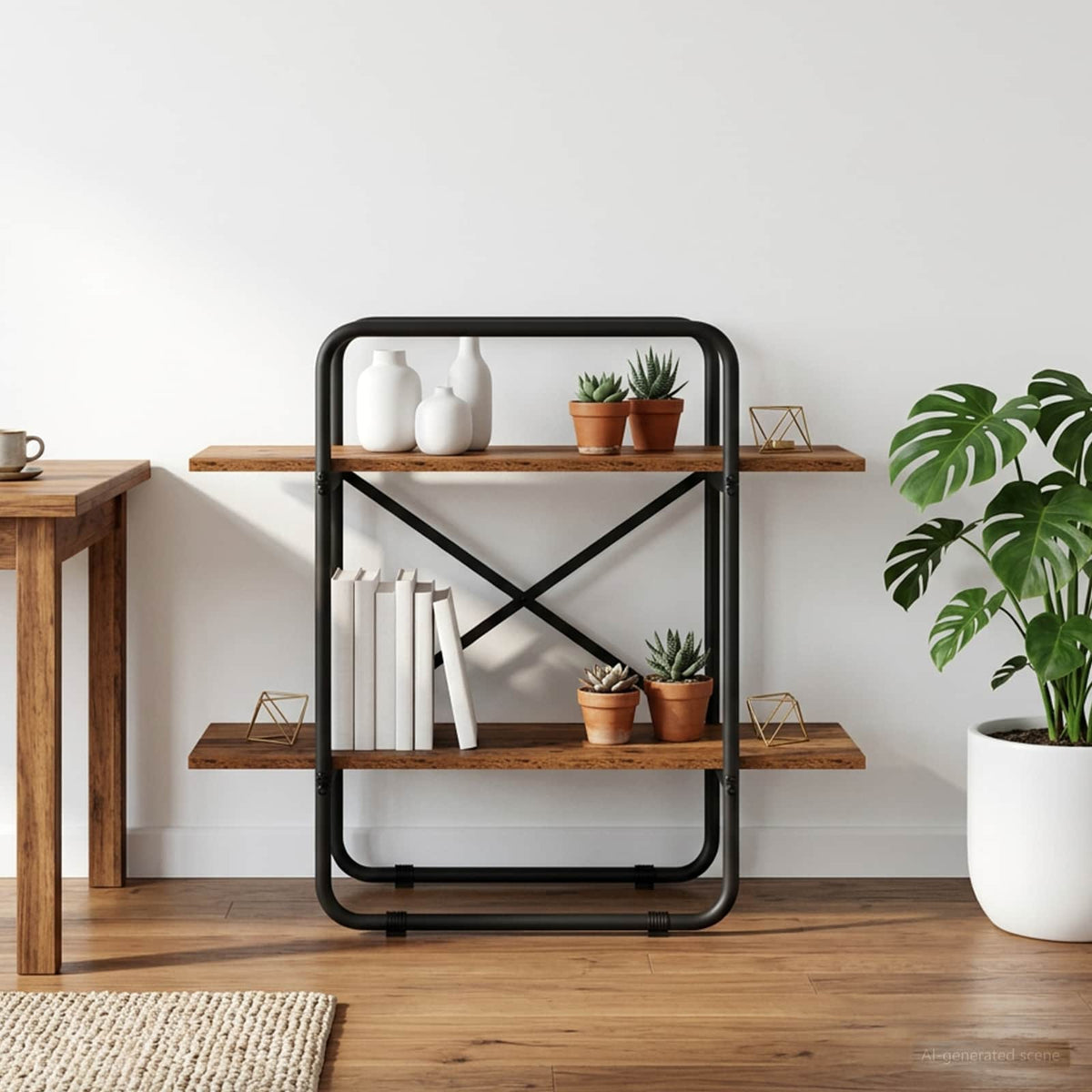 Boekenrek 2-laags 60 x 35 x 70 cm PB Eikenhout is nu te koop bij PeponiXL, paradijselijk wonen!