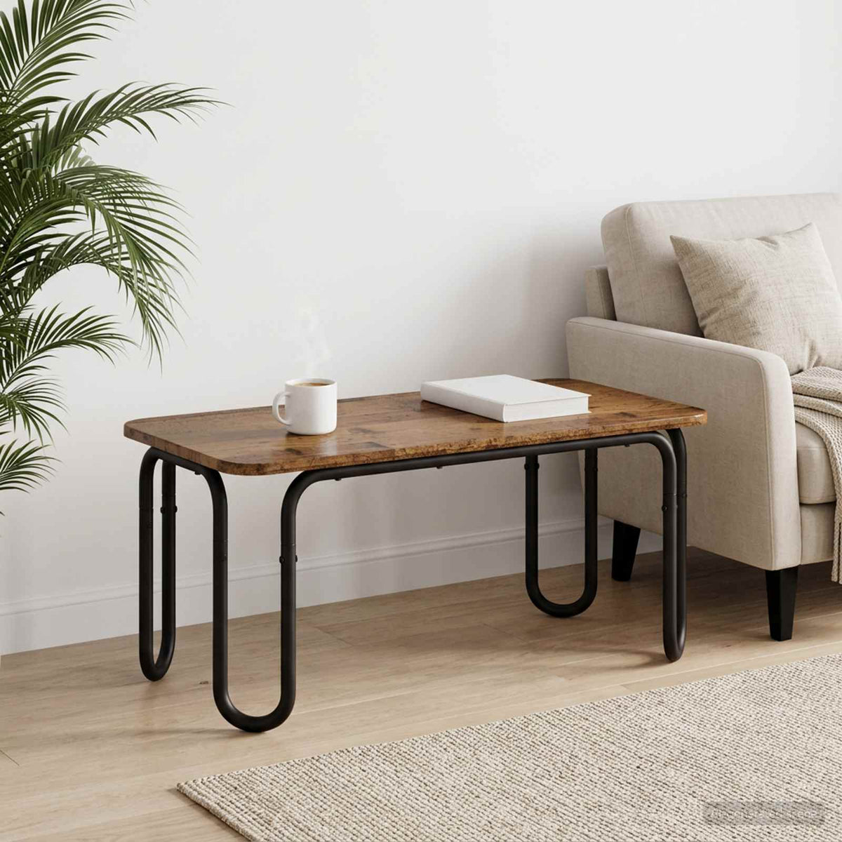 Salontafel Oud hout 100 x 50 x 45 cm Bewerkt hout is nu te koop bij PeponiXL, paradijselijk wonen!