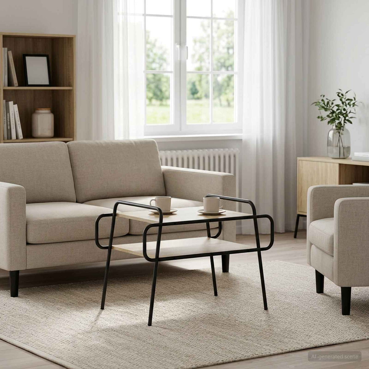 Salontafel Sonoma Eiken 70 x 50 x 51 cm Bewerkt hout is nu te koop bij PeponiXL, paradijselijk wonen!