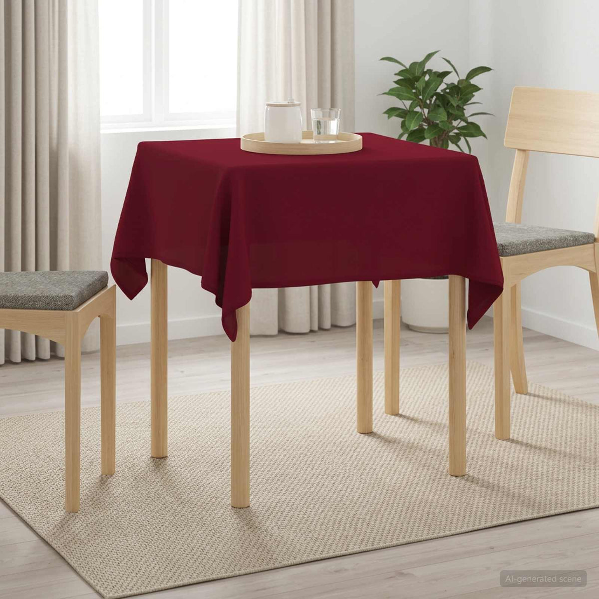 Tafelkleed 5 st Rechthoekig Wijnrood 140 x 140 cm Polyester is nu te koop bij PeponiXL, paradijselijk wonen!