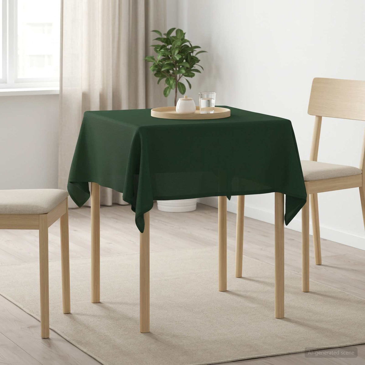 Tafelkleed Vierkant Donkergroen 90 x 90 cm is nu te koop bij PeponiXL, paradijselijk wonen!