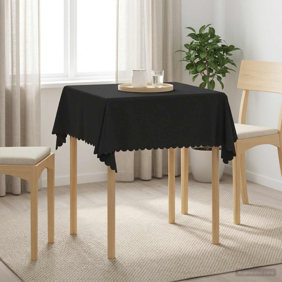 vidaXL Tafelkleed 5 st Vierkant Donkergrijs 90 x 90 cm