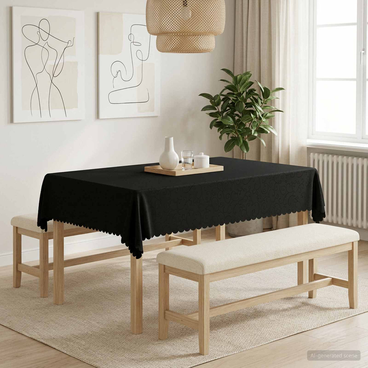 vidaXL Tafelkleed Rechthoekig Donkergrijs 140 x 180 cm