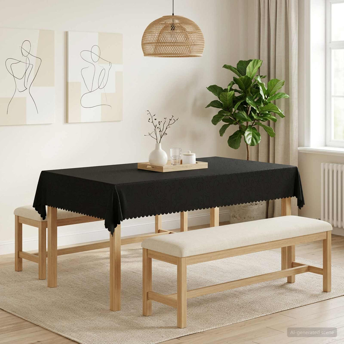 vidaXL Tafelkleed 5 st Rechthoekig Donkergrijs 110 x 180 cm