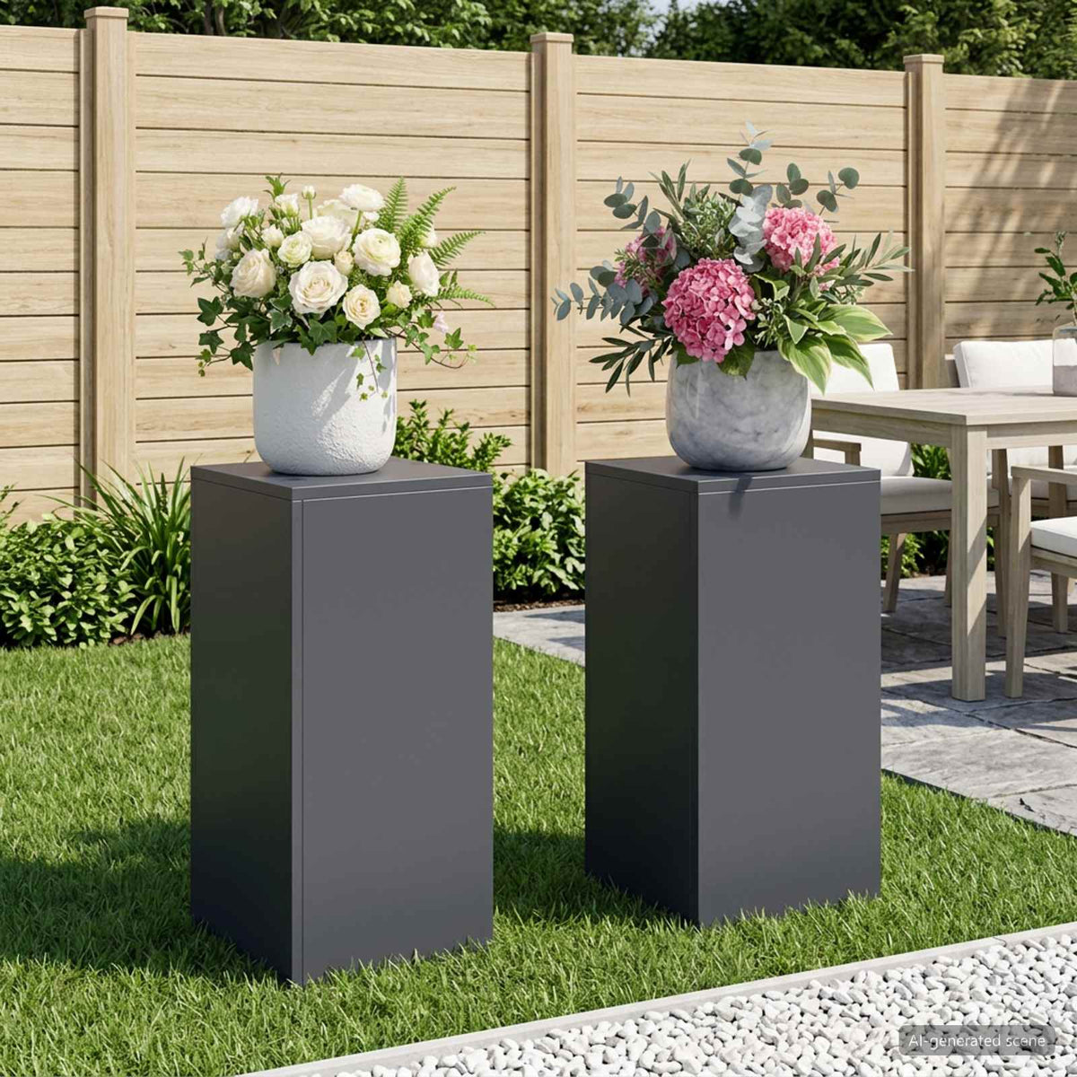 Plantenstandaard 2 pcs Antraciet 30 x 30 x 60 cm is nu te koop bij PeponiXL, paradijselijk wonen!