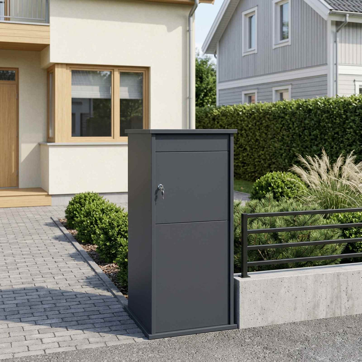 vidaXL Brievenbus Antraciet 50 x 52 x 100 cm Staal