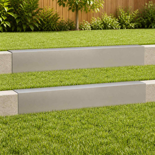 Afdekprofiel voor tuinafboording 2 st 100 x 10 x 15 cm is nu te koop bij PeponiXL, paradijselijk wonen!