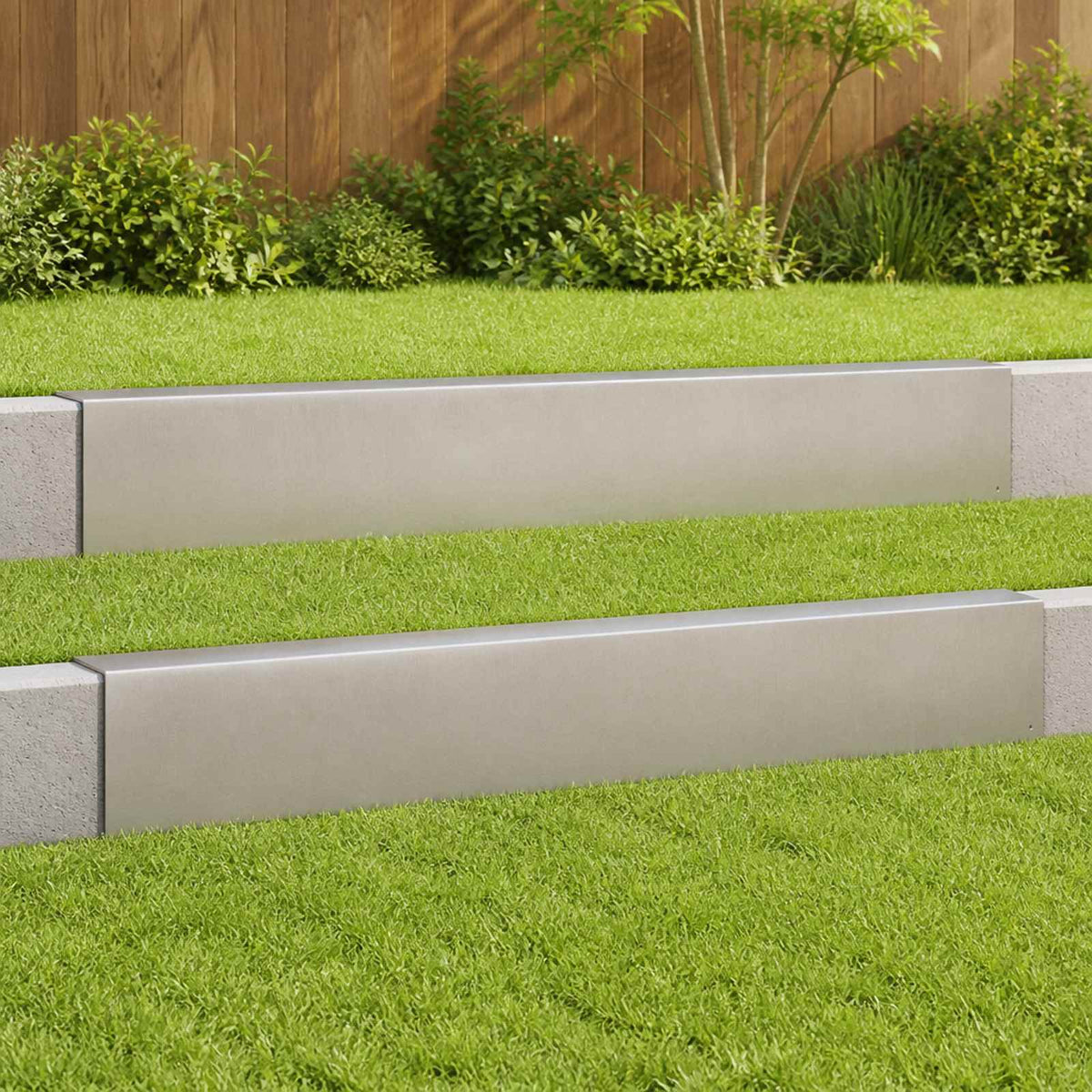 Afdekprofiel voor tuinafboording 2 st 100 x 5 x 15 cm is nu te koop bij PeponiXL, paradijselijk wonen!