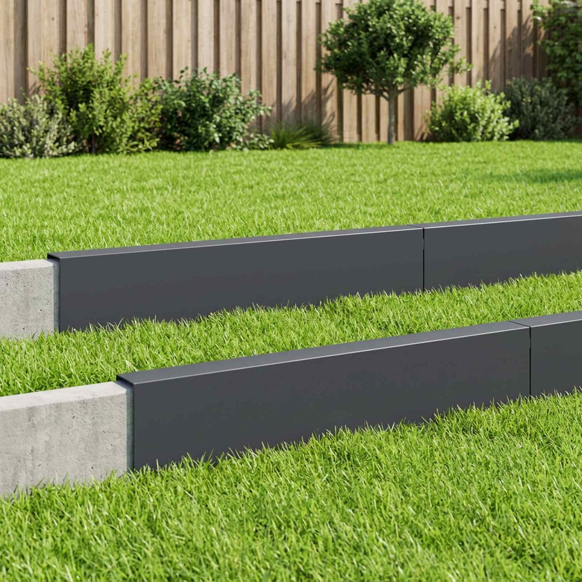 Afdekprofiel voor tuinafboording 10 st 100 x 6 x 15 cm Staal is nu te koop bij PeponiXL, paradijselijk wonen!