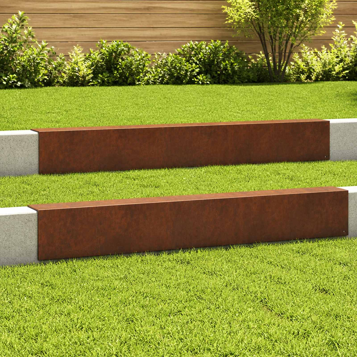 Afdekprofiel voor tuinafboording 2 st 100 x 6 x 15 cm is nu te koop bij PeponiXL, paradijselijk wonen!