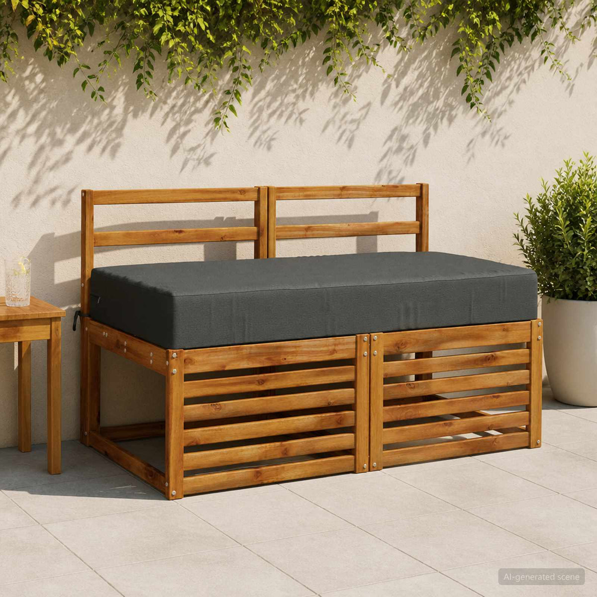 Zitkussen SOEST 100% Polyester Antraciet 120 x 80 x 15 cm is nu te koop bij PeponiXL, paradijselijk wonen!