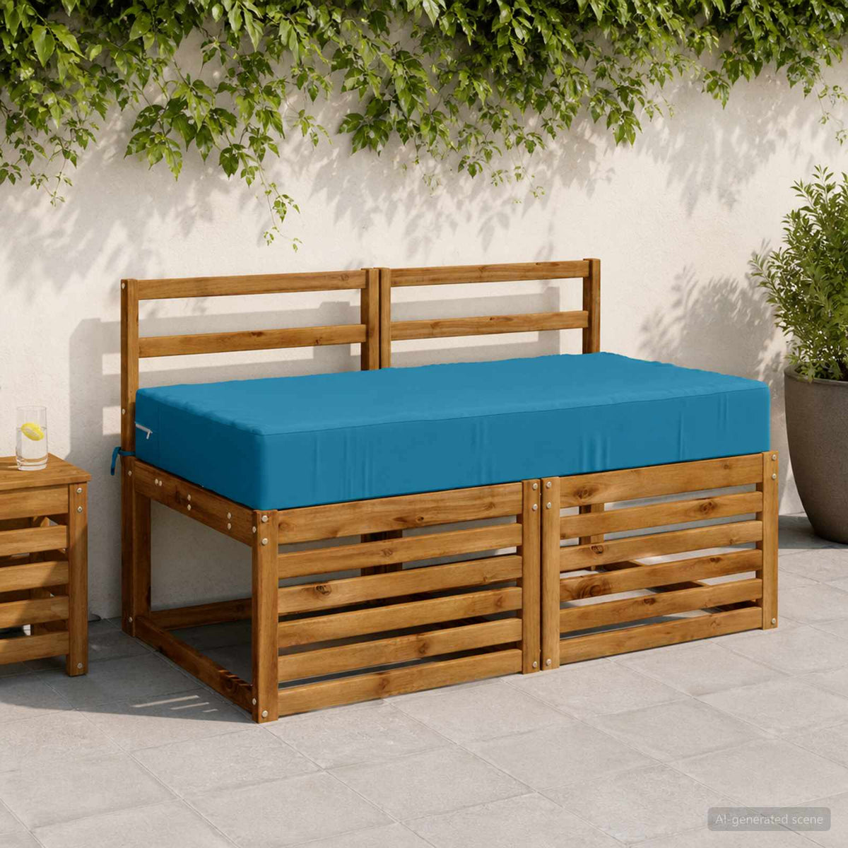 vidaXL Zitkussen SOEST 100% Polyester lichtblauw 120 x 80 x 15 cm