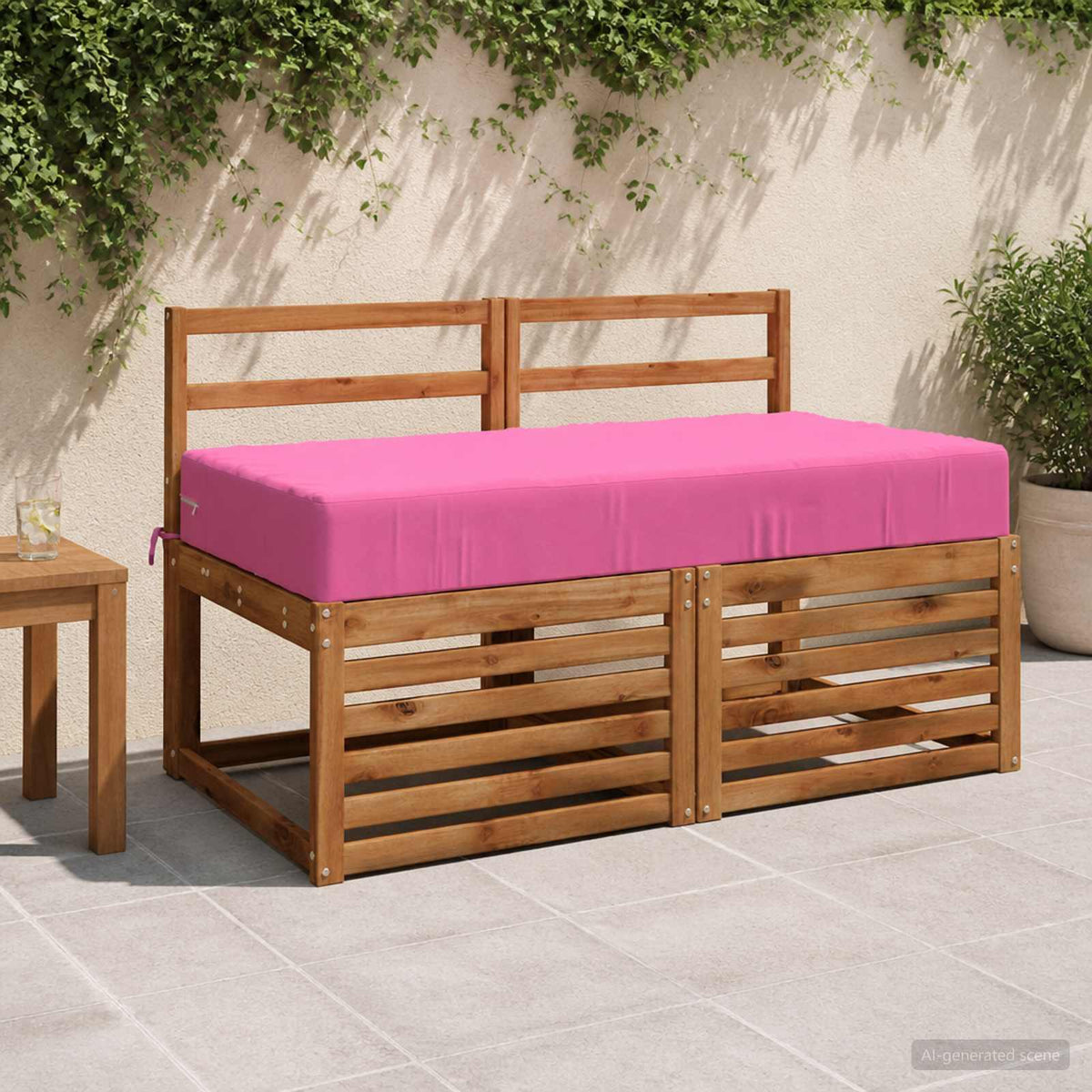 vidaXL Zitkussen SOEST 100% Polyester Roze 120 x 60 x 15 cm