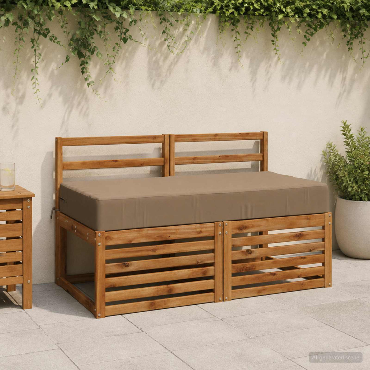 Zitkussen SOEST 100% Polyester Taupe 120 x 60 x 15 cm is nu te koop bij PeponiXL, paradijselijk wonen!