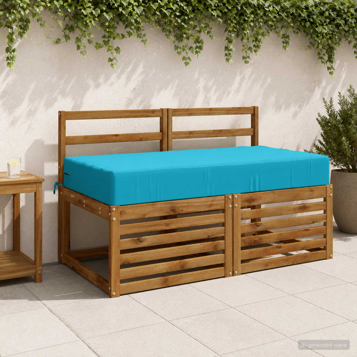 vidaXL Zitkussen SOEST 100% Polyester Turquoise 120 x 80 x 15 cm