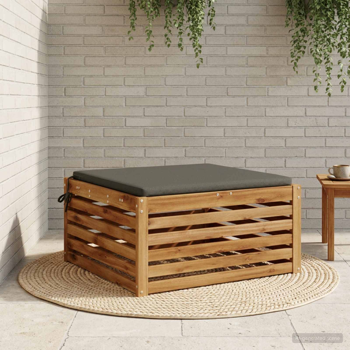 vidaXL 1-Piece Zitkussen SOEST 100% Polyester Antraciet 70 x 70 x 3 cm