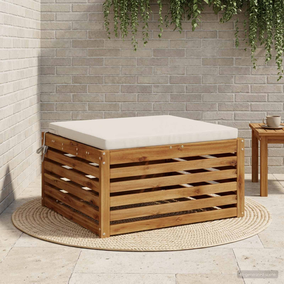 1-Piece Zitkussen SOEST 100% Polyester Wit 80 x 80 x 5 cm is nu te koop bij PeponiXL, paradijselijk wonen!