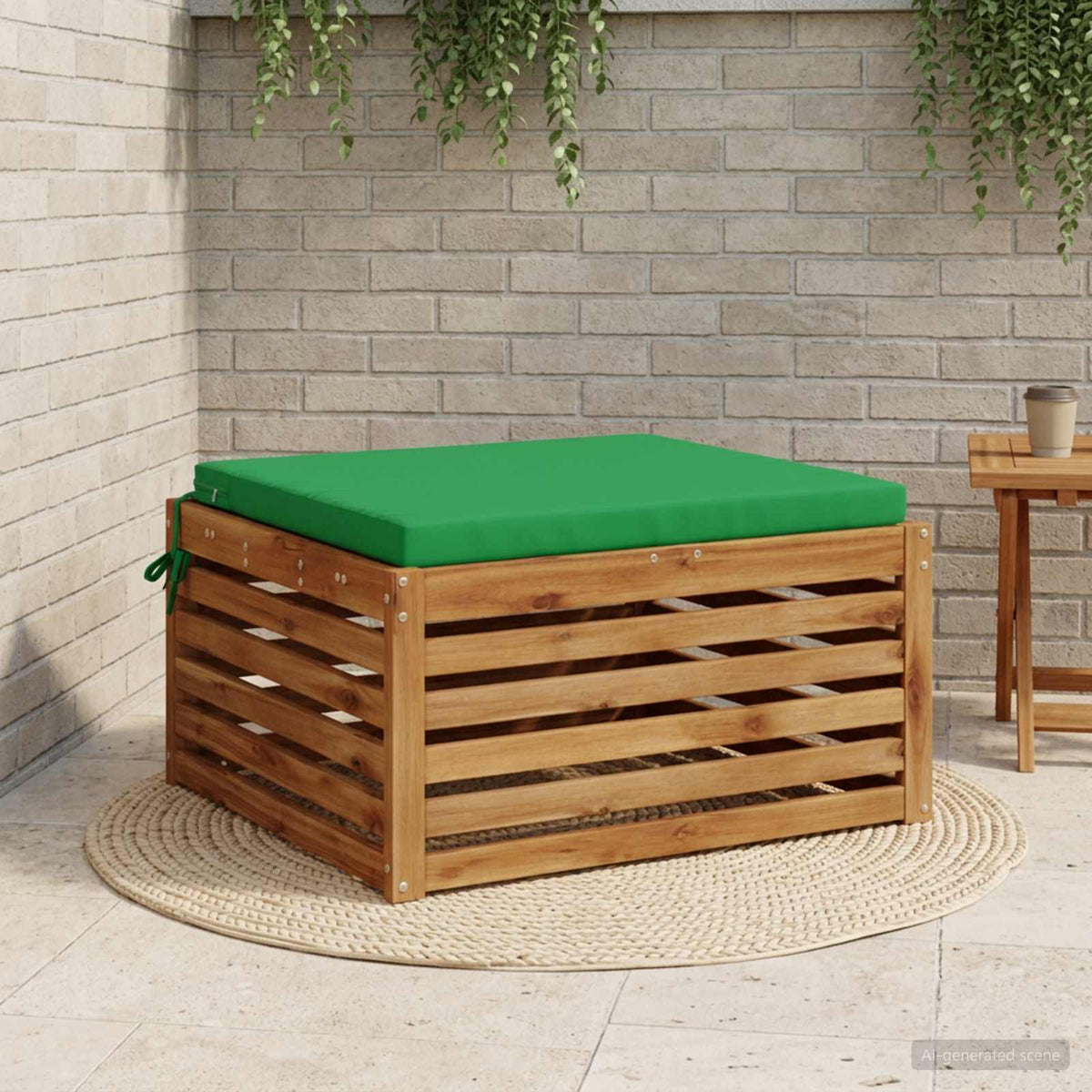 vidaXL 1-Piece Zitkussen SOEST 100% Polyester Groen 70 x 70 x 5 cm