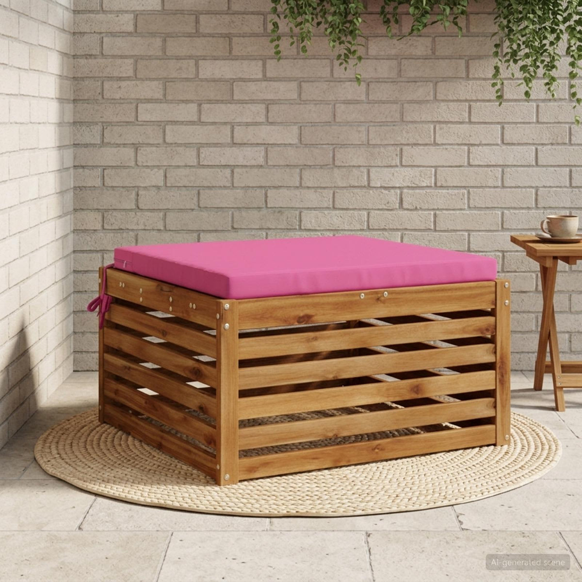 vidaXL 1-Piece Zitkussen SOEST 100% Polyester Roze 60 x 60 x 5 cm