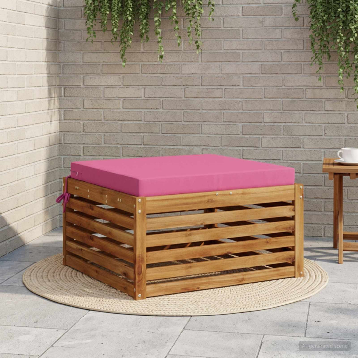vidaXL 1-Piece Zitkussen SOEST 100% Polyester Roze 80 x 80 x 7 cm