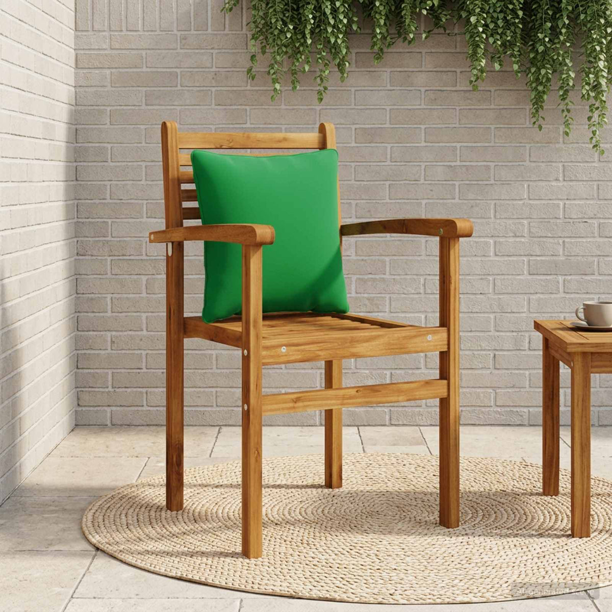 vidaXL 1-Delig Rugkussen PUTTEN 100% Polyester Groen 40 x 40 x 15 cm
