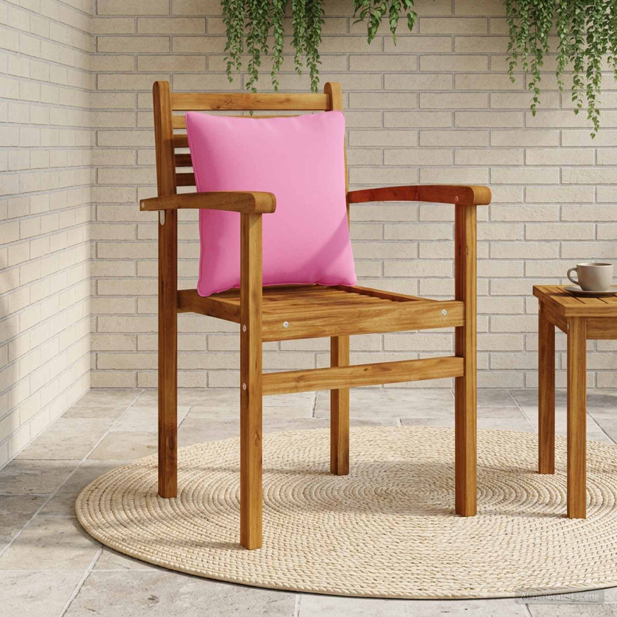 vidaXL 1-Delig Rugkussen PUTTEN 100% Polyester Roze 40 x 40 x 15 cm