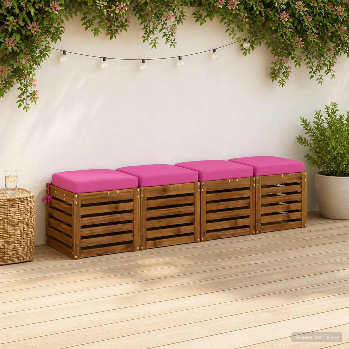 4-delige Zitkussens SOEST 4 pcs 100% Polyester Roze is nu te koop bij PeponiXL, paradijselijk wonen!