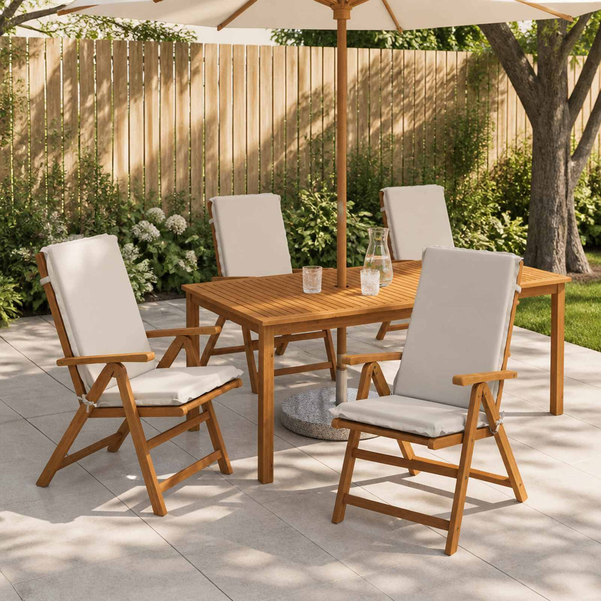 4-Delige Hoog Rug Bhair Kussens GEMERT 4 pcs 100% Polyester Wit is nu te koop bij PeponiXL, paradijselijk wonen!