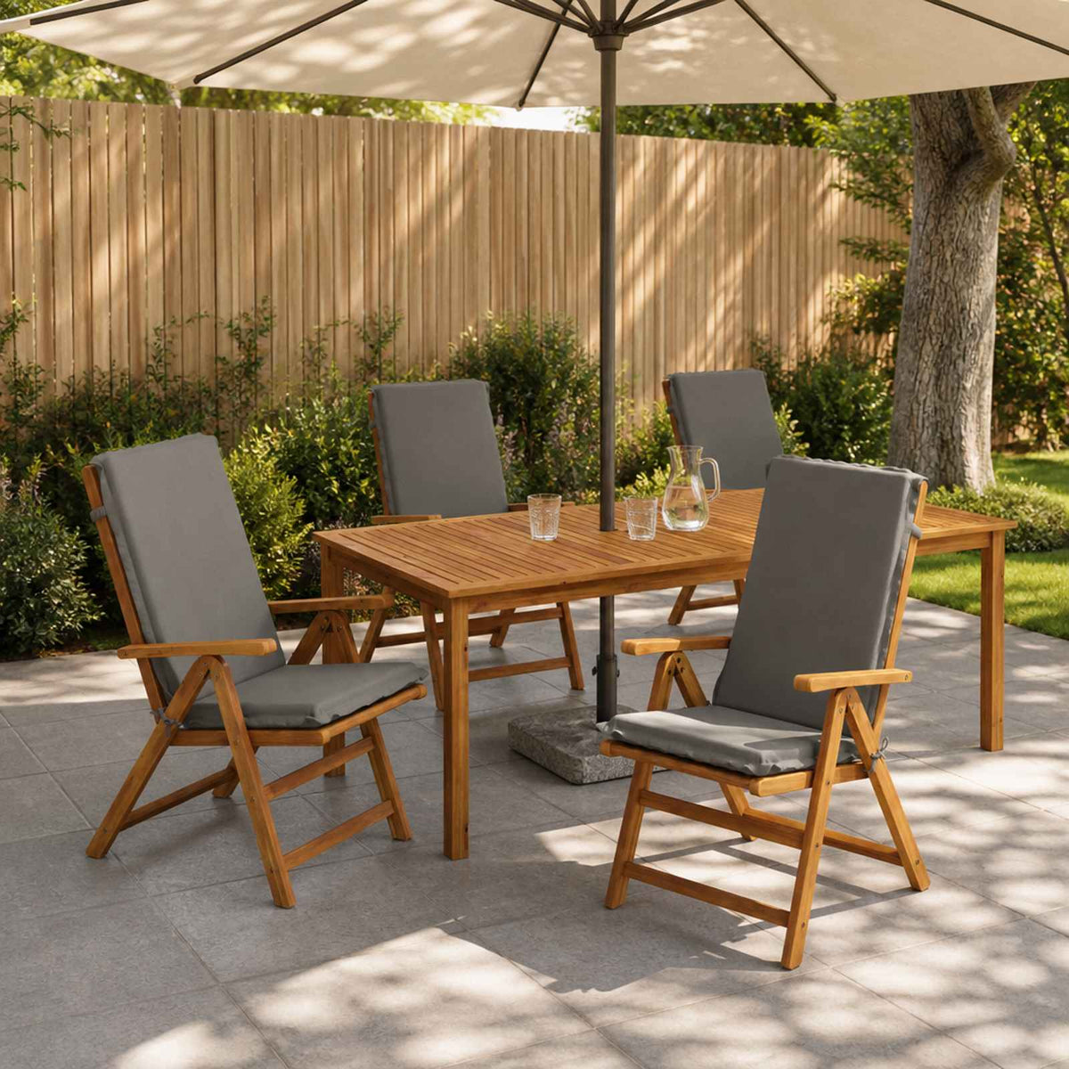 Kussen voor stoel met hoge rug GEMERT 6 st 100% Polyester Grijs is nu te koop bij PeponiXL, paradijselijk wonen!