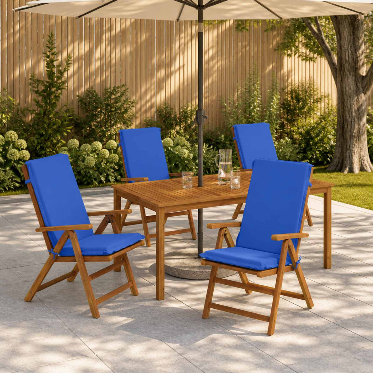 vidaXL 4-Delige Hoog Rug Bhair Kussens GEMERT 4 pcs 100% Polyester